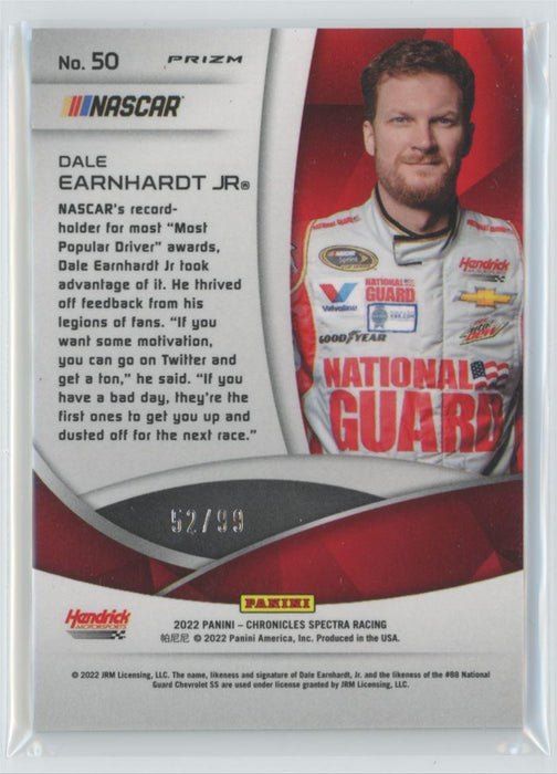 Dale Earnhardt Jr. 2022 Panini Chronicles Racing Spectra # 50 Celestial Blue Prizm 52/99 - Collectible Craze America