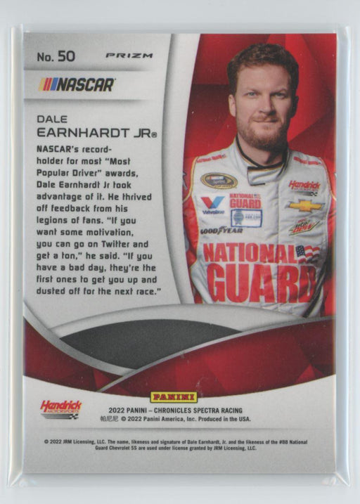 Dale Earnhardt Jr. 2022 Panini Chronicles Racing Spectra # 50 Silver Prizm - Collectible Craze America