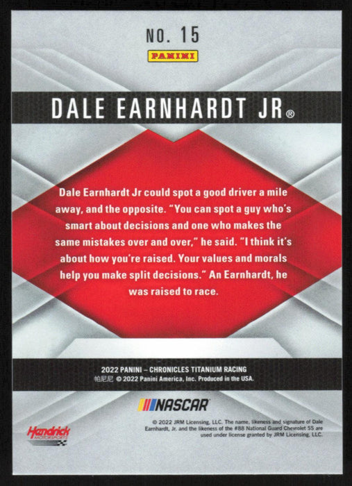 Dale Earnhardt Jr. 2022 Panini Chronicles Racing Titanium # 15 - Collectible Craze America