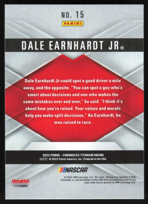 Dale Earnhardt Jr. 2022 Panini Chronicles Racing Titanium # 15 - Collectible Craze America