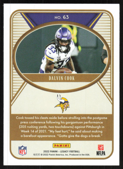 Dalvin Cook 2022 Panini Legacy Football Base # 63 Minnesota Vikings - Collectible Craze America