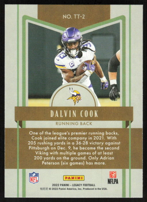 Dalvin Cook 2022 Panini Legacy Timeless Talents # TT-2 Minnesota Vikings - Collectible Craze America