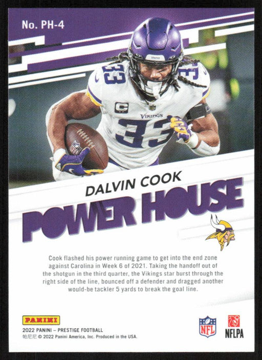 Dalvin Cook 2022 Panini Prestige Power House # PH-4 Insert Minnesota Vikings - Collectible Craze America