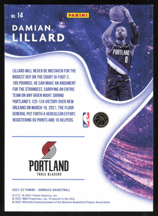 Damian Lillard 2021 Donruss Complete Players # 14 Portland Trail Blazers - Collectible Craze America