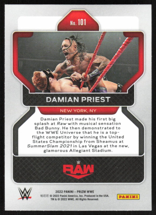 Damian Priest 2022 Panini Prizm WWE # 101 Base Raw - Collectible Craze America