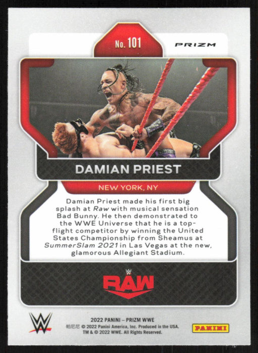 Damian Priest 2022 Panini Prizm WWE # 101 Silver Prizm Raw - Collectible Craze America