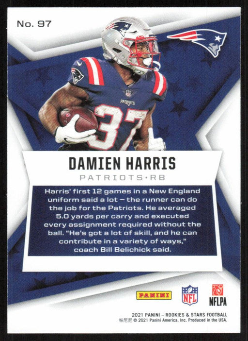 Damien Harris 2021 Panini Rookies & Stars # 97 New England Patriots Base - Collectible Craze America