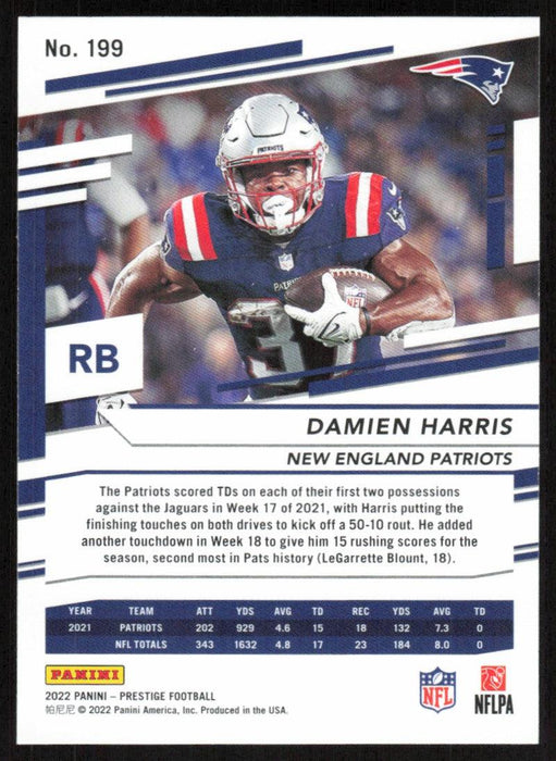 Damien Harris 2022 Panini Prestige # 199 New England Patriots - Collectible Craze America