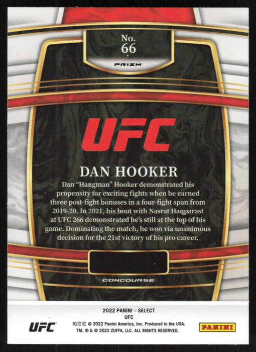 Dan Hooker 2022 Panini Select UFC # 66 Orange Flash - Collectible Craze America