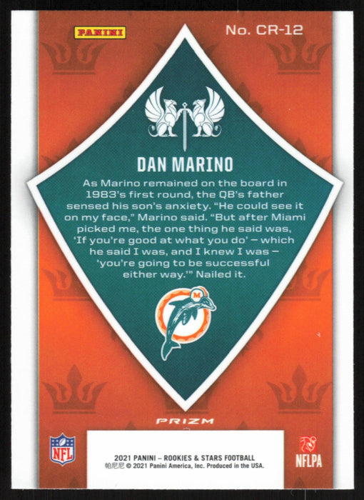 Dan Marino 2021 Panini Rookies & Stars # CR-12 Crusade Silver Prizm Miami Dolphins - Collectible Craze America