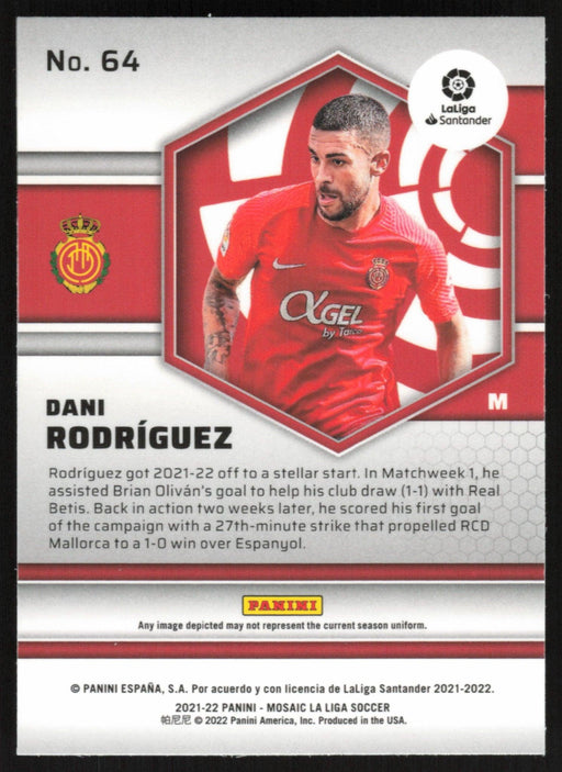 Dani Rodriguez 2021 Panini Mosaic La Liga # 64 RCD Mallorca Base - Collectible Craze America