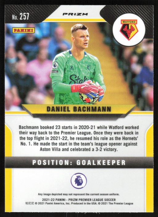 Daniel Bachmann 2021 Panini Prizm Premier League # 257 RC Pink Ice Watford - Collectible Craze America