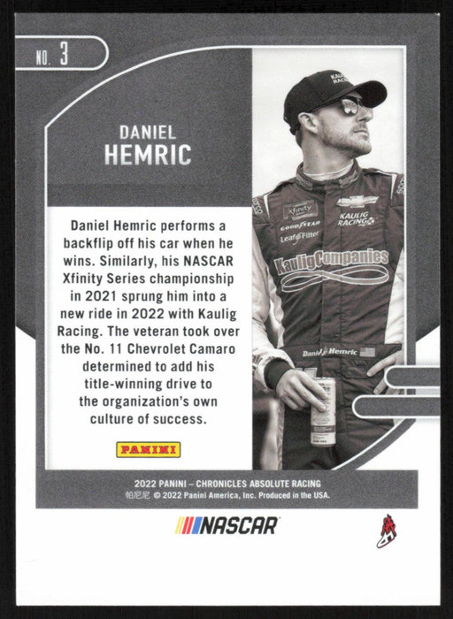 Daniel Hemric 2022 Panini Chronicles Racing Absolute # 3 - Collectible Craze America