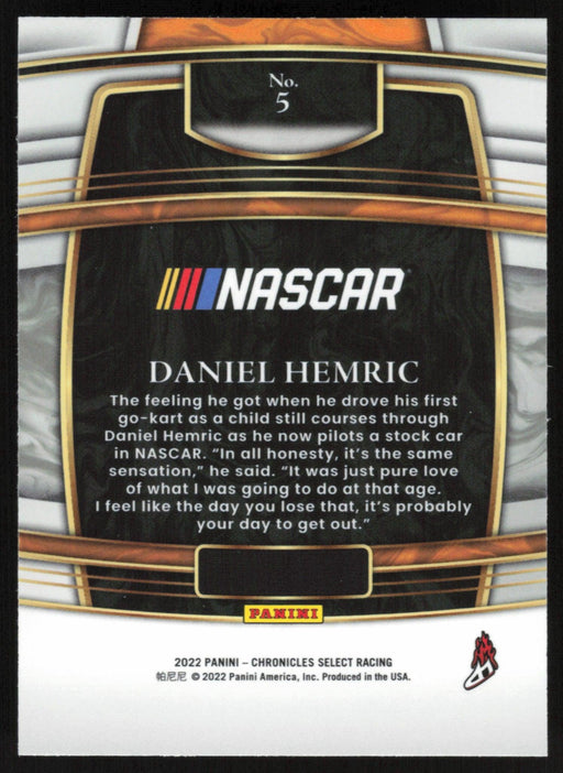 Daniel Hemric 2022 Panini Chronicles Racing Select # 5 - Collectible Craze America