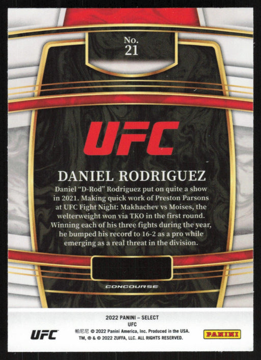 Daniel Rodriguez 2022 Panini Select UFC # 21 RC Concourse - Collectible Craze America