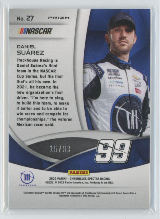 Daniel Suarez 2022 Panini Chronicles Racing Spectra # 27 Celestial Blue Prizm 15/99 - Collectible Craze America