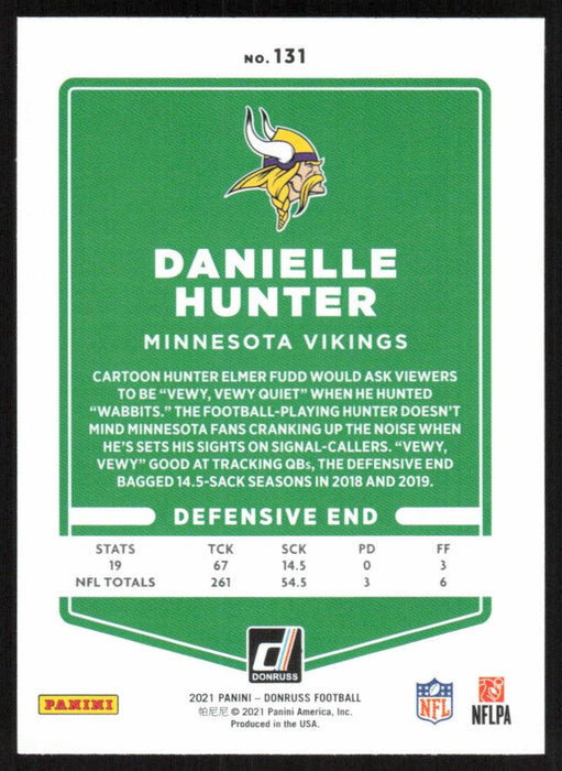 Danielle Hunter 2021 Donruss Football # 131 Minnesota Vikings Base - Collectible Craze America