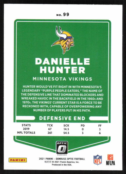 Danielle Hunter 2021 Donruss Optic # 99 Minnesota Vikings - Collectible Craze America