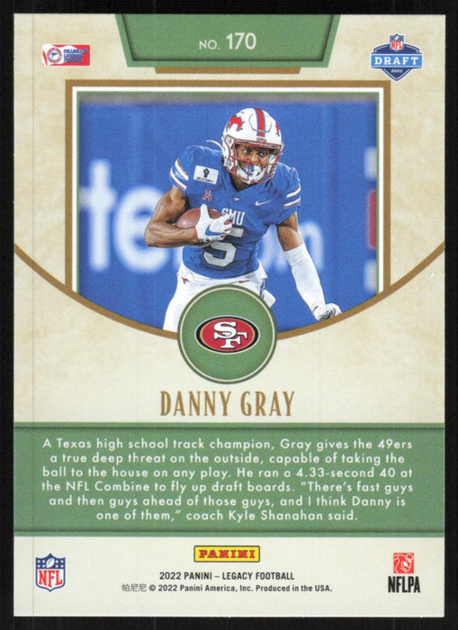 Danny Gray 2022 Panini Legacy Rookie # 170 RC San Francisco 49ers Base - Collectible Craze America