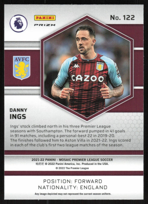 Danny Ings 2021 Panini Mosaic Premier League # 122 Red Prizm Aston Villa - Collectible Craze America