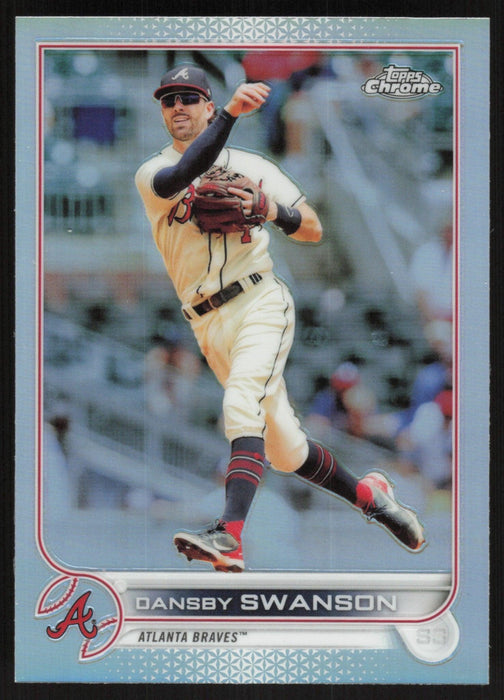 Dansby Swanson 2022 Topps Chrome Baseball # 46 Refractor Atlanta Braves - Collectible Craze America
