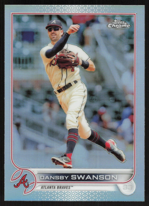 Dansby Swanson 2022 Topps Chrome Baseball # 46 Refractor Atlanta Braves - Collectible Craze America