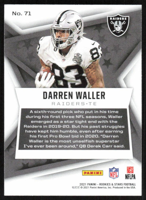 Darren Waller 2021 Panini Rookies & Stars # 71 Las Vegas Raiders Base - Collectible Craze America