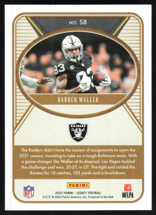 Darren Waller 2022 Panini Legacy Football Base # 58 Las Vegas Raiders - Collectible Craze America