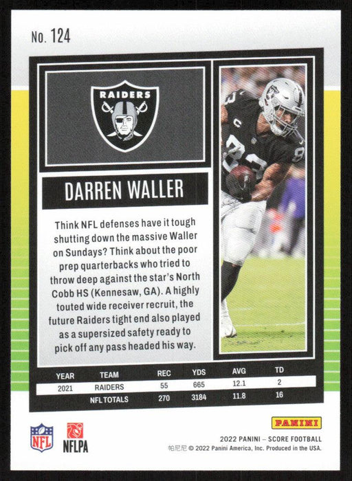 Darren Waller 2022 Panini Score Football # 124 Base Las Vegas Raiders - Collectible Craze America