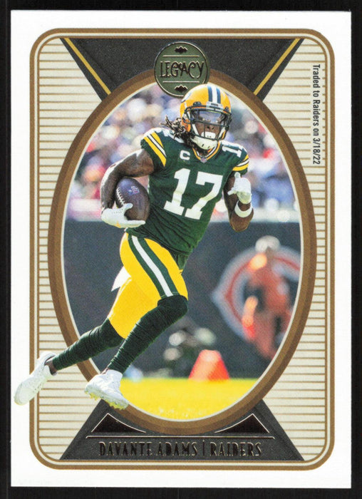 Davante Adams 2022 Panini Legacy Football Base # 34 Las Vegas Raiders - Collectible Craze America