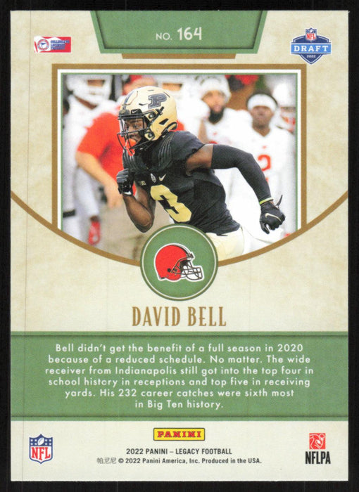 David Bell 2022 Panini Legacy Rookie # 164 RC Cleveland Browns Base - Collectible Craze America