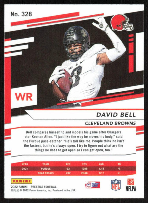 David Bell 2022 Panini Prestige # 328 RC Cleveland Browns - Collectible Craze America