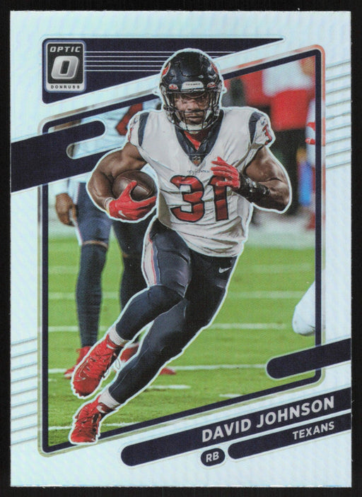 David Johnson 2021 Donruss Optic # 104 Silver Prizm Houston Texans - Collectible Craze America