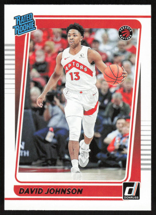 David Johnson 2021 Donruss Rated Rookie # 243 RC Toronto Raptors - Collectible Craze America