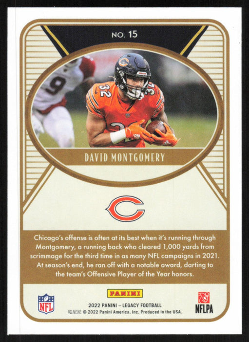 David Montgomery 2022 Panini Legacy Football Base # 15 Chicago Bears - Collectible Craze America