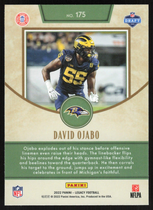 David Ojabo 2022 Panini Legacy # 175 RC Premium Edition Baltimore Ravens - Collectible Craze America