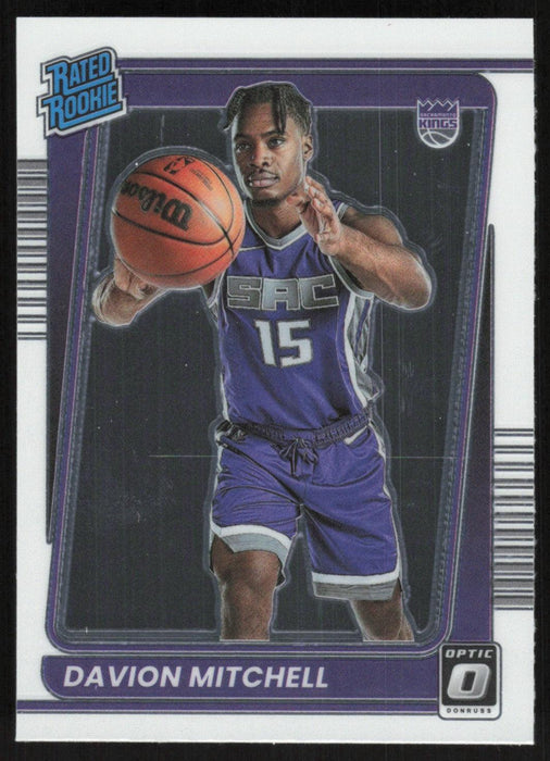 Davion Mitchell 2021 Panini Donruss Optic Rated Rookie # 155 RC Sacramento Kings - Collectible Craze America