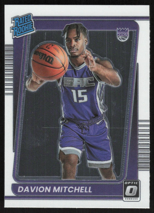 Davion Mitchell 2021 Panini Donruss Optic Rated Rookie # 155 RC Sacramento Kings - Collectible Craze America