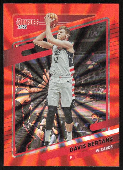 Davis Bertans 2021 Donruss # 3 Orange Holo Laser Washington Wizards - Collectible Craze America