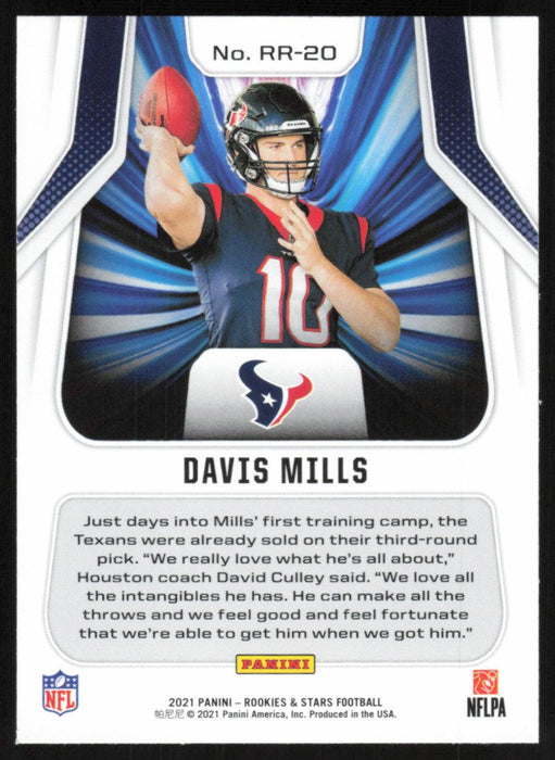 Davis Mills 2021 Panini Rookie & Stars # RR-20 RC Rookie Rush Houston Texans - Collectible Craze America