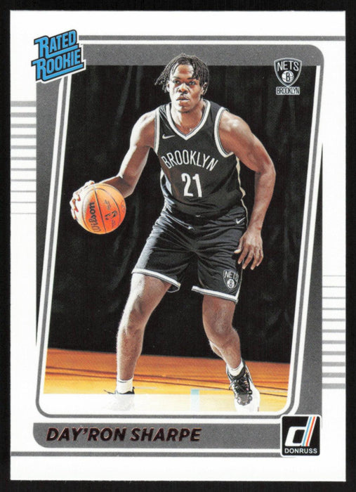 Day'Ron Sharpe 2021 Donruss Rated Rookie # 215 RC Brooklyn Nets - Collectible Craze America