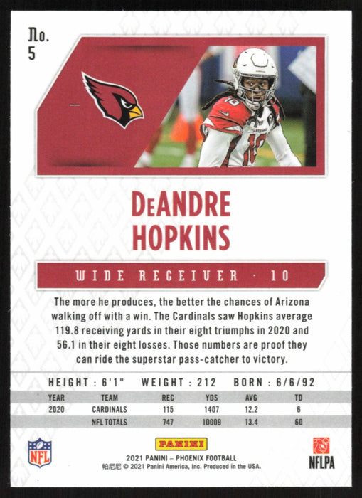 Deandre Hopkins 2021 Panini Phoenix # 5 Arizona Cardinals Base - Collectible Craze America