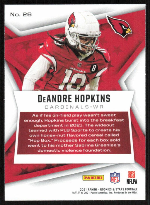 DeAndre Hopkins 2021 Panini Rookies & Stars # 26 Arizona Cardinals Base - Collectible Craze America