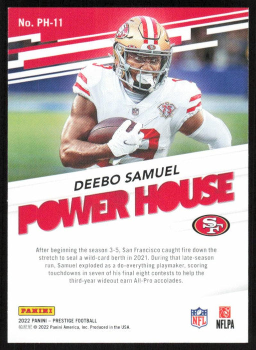 Deebo Samuel 2022 Panini Prestige Power House # PH-11 Insert San Francisco 49ers - Collectible Craze America