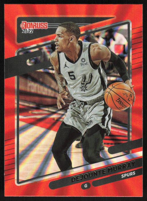 Dejounte Murray 2021 Donruss # 157 Orange Holo Laser San Antonio Spurs - Collectible Craze America
