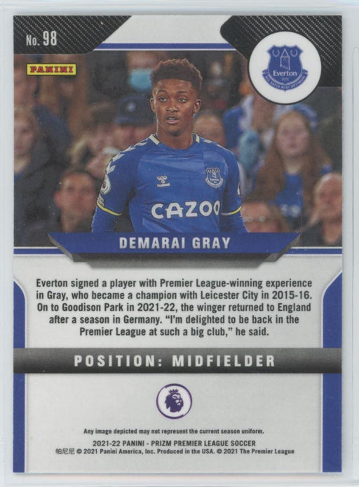 Demarai Gray 2021 Panini Prizm Premier League Soccer # 98 - Collectible Craze America