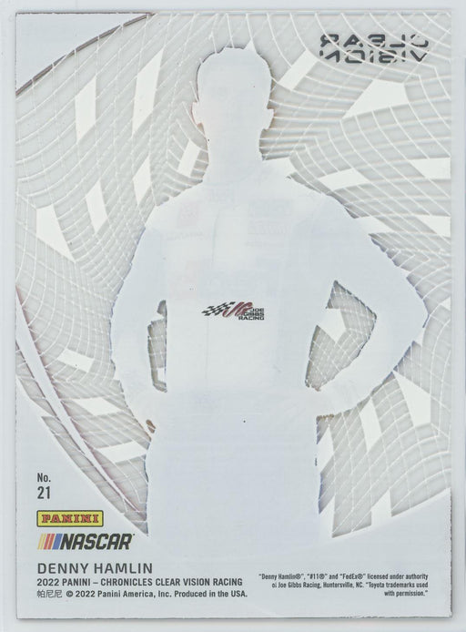 Denny Hamlin 2022 Panini Chronicles Racing Clear Vision # 21 - Collectible Craze America