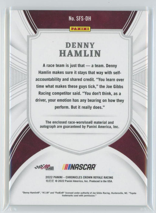 Denny Hamlin 2022 Panini Chronicles Racing Silhouettes # SFS-DH Auto - Collectible Craze America