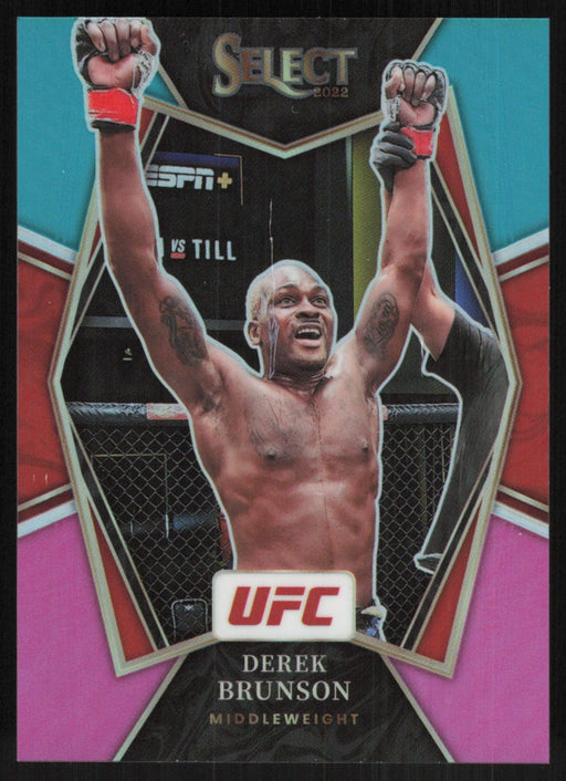 Derek Brunson 2022 Panini Select UFC # 114 Teal & Pink Prizm 10/49 - Collectible Craze America