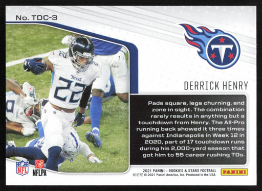 Derrick Henry 2021 Panini Rookie & Stars # TDC-3 Touchdown Club Tennessee Titans - Collectible Craze America